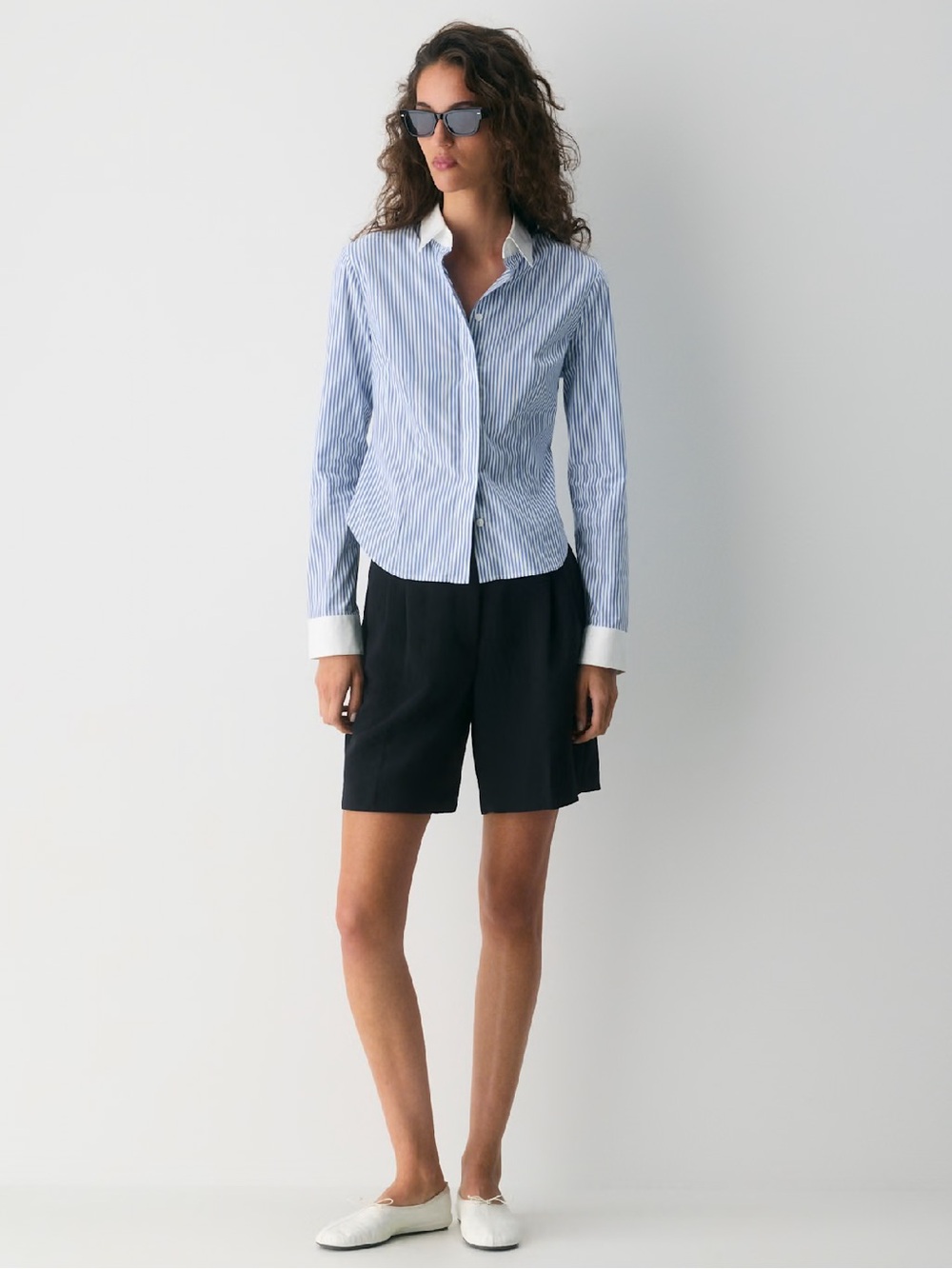 NWT! Babaton Chronicle Slim Poplin Shirt